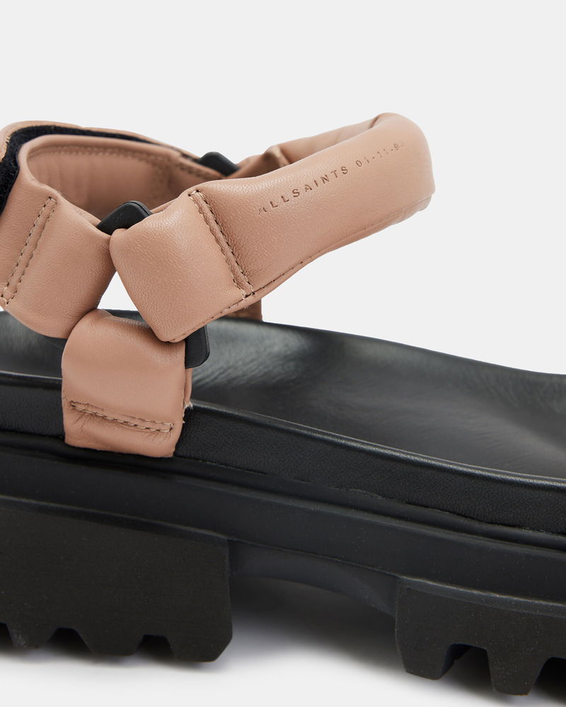 ALLSAINTS Helium Leather Sandals in Pink | endource