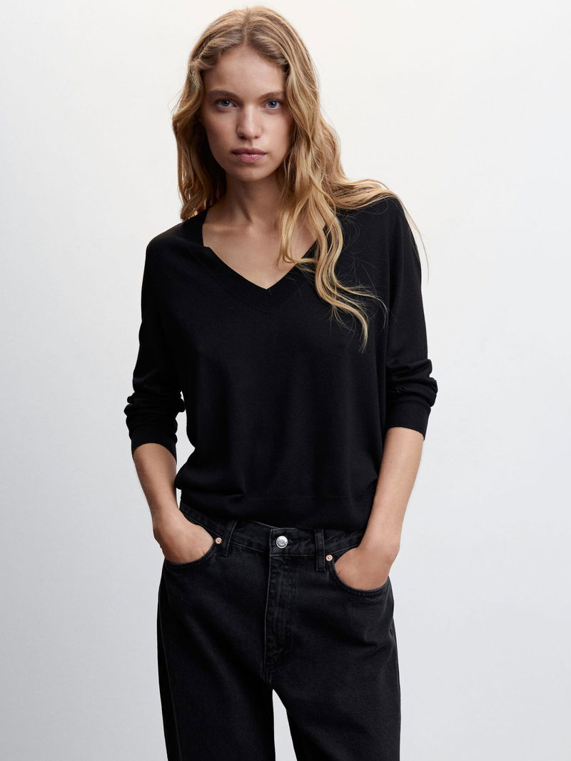 MANGO Lucca V-Neck Jumper endource