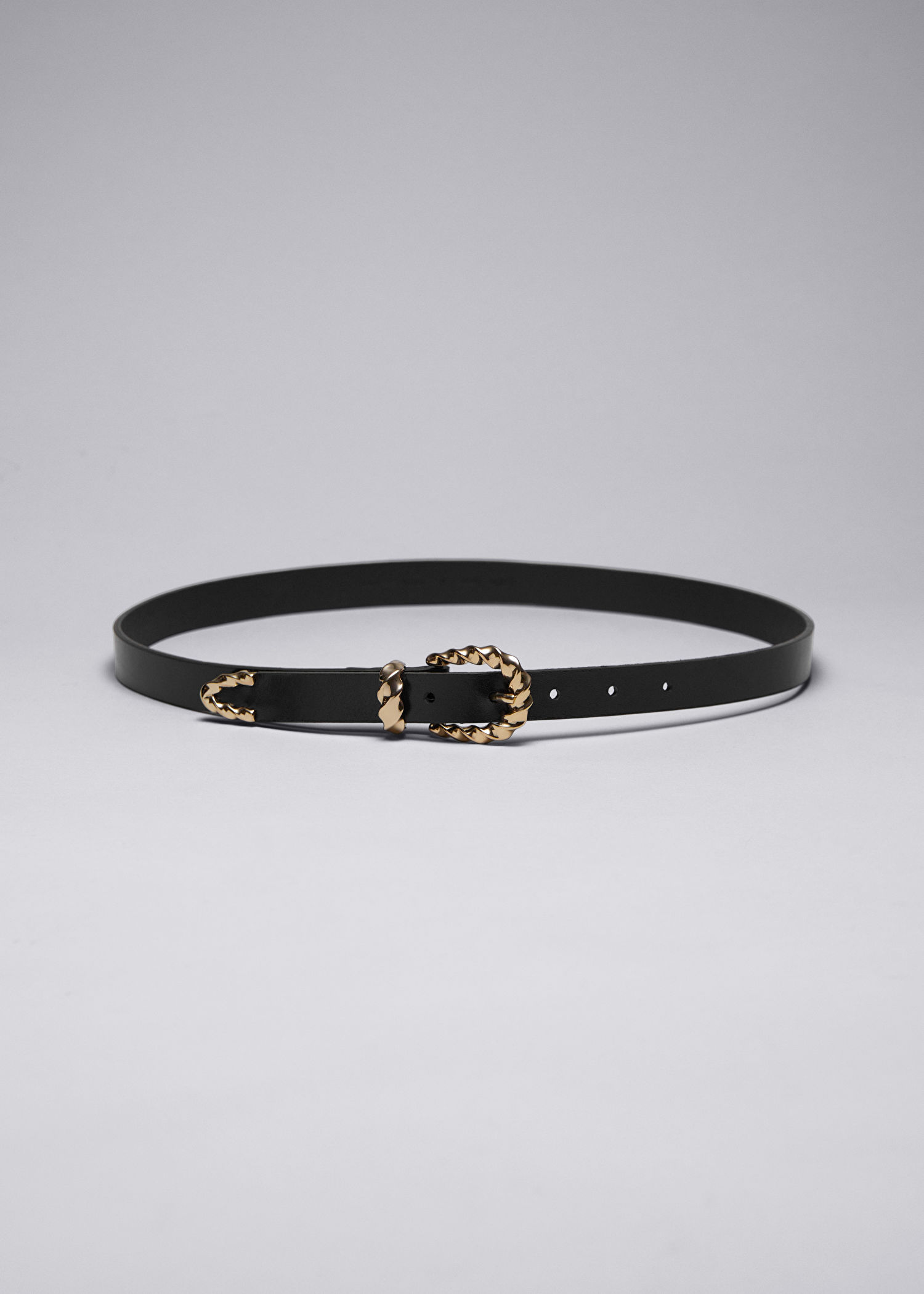 & OTHER STORIES Twist Buckle Leather Belt | endource