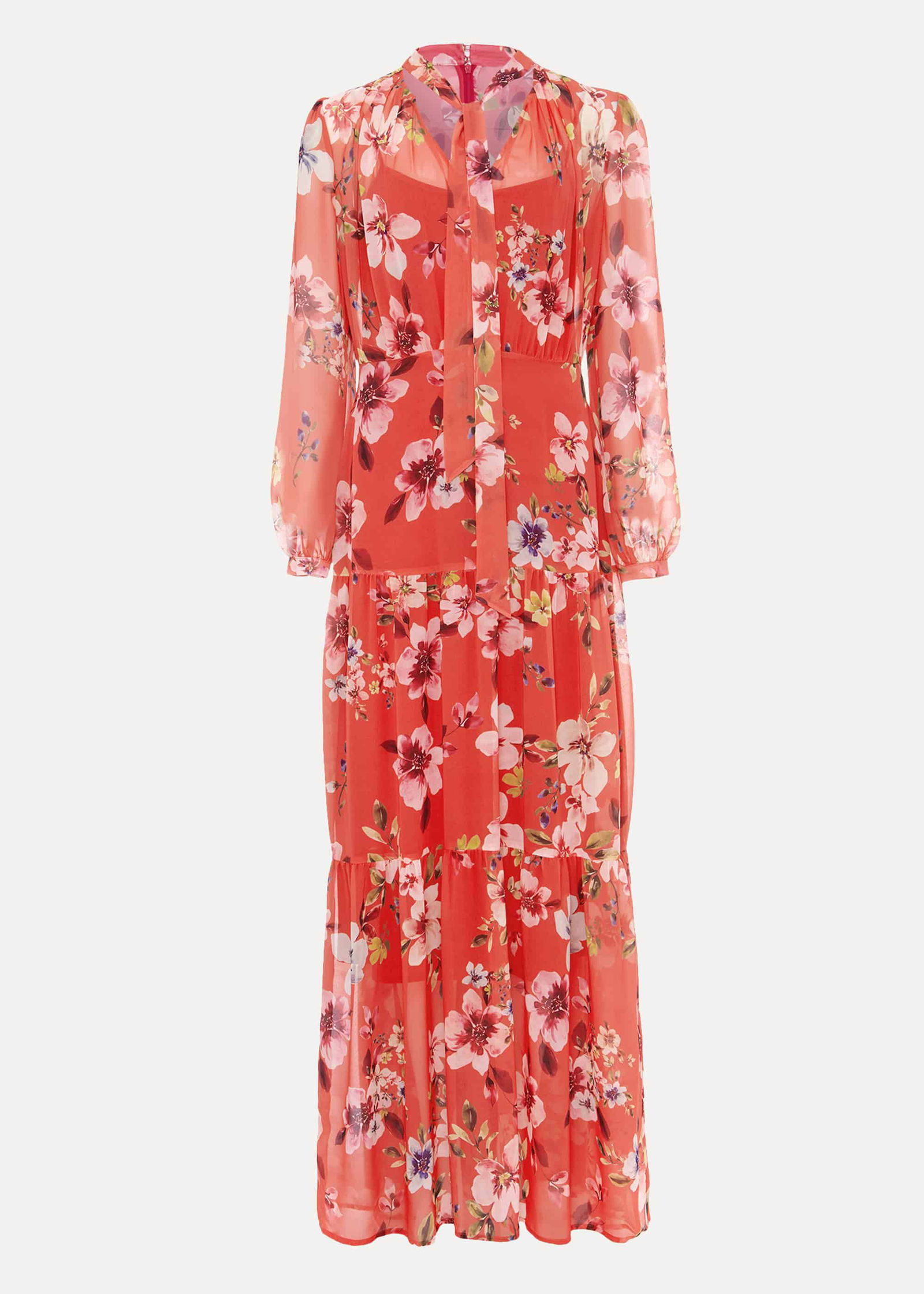 Bernadette Floral Chiffon Maxi Dress