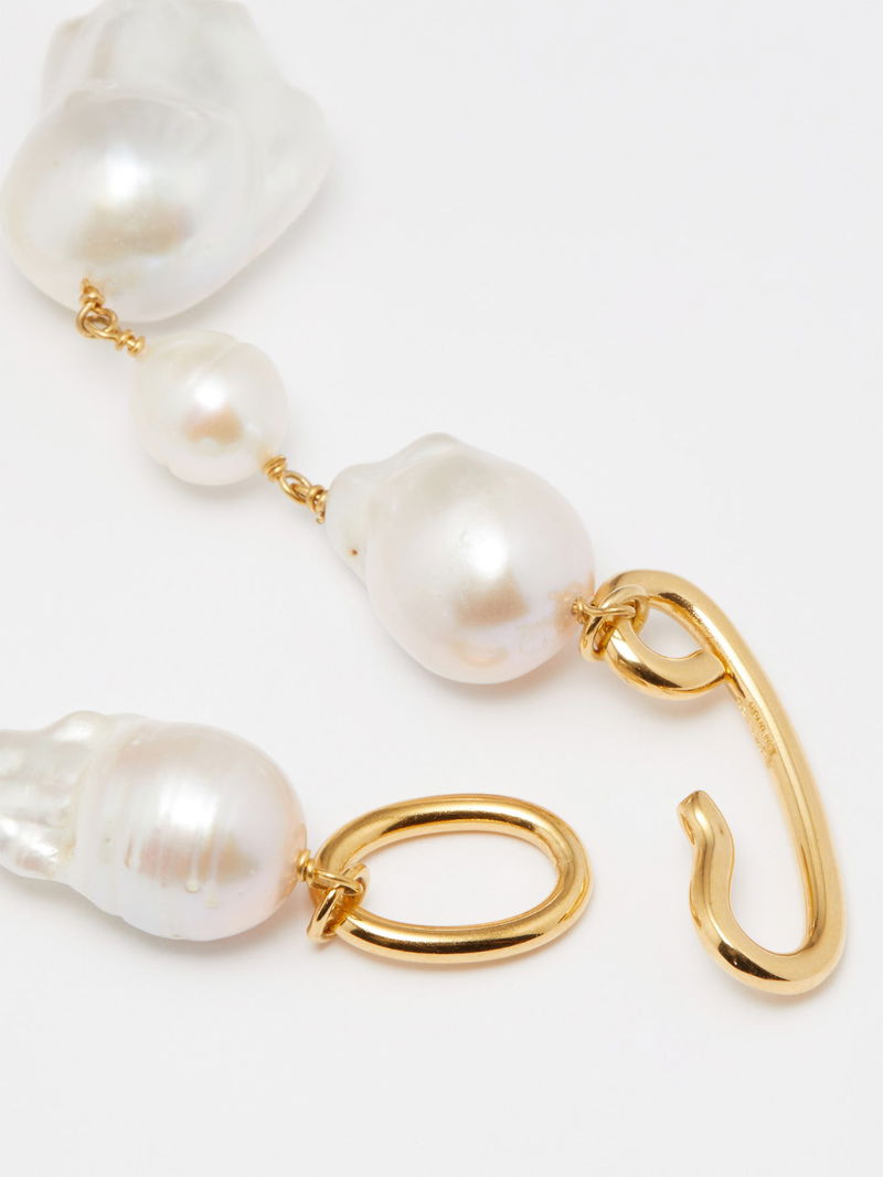 JIL SANDER Freshwater And Baroque Pearl Necklace endource