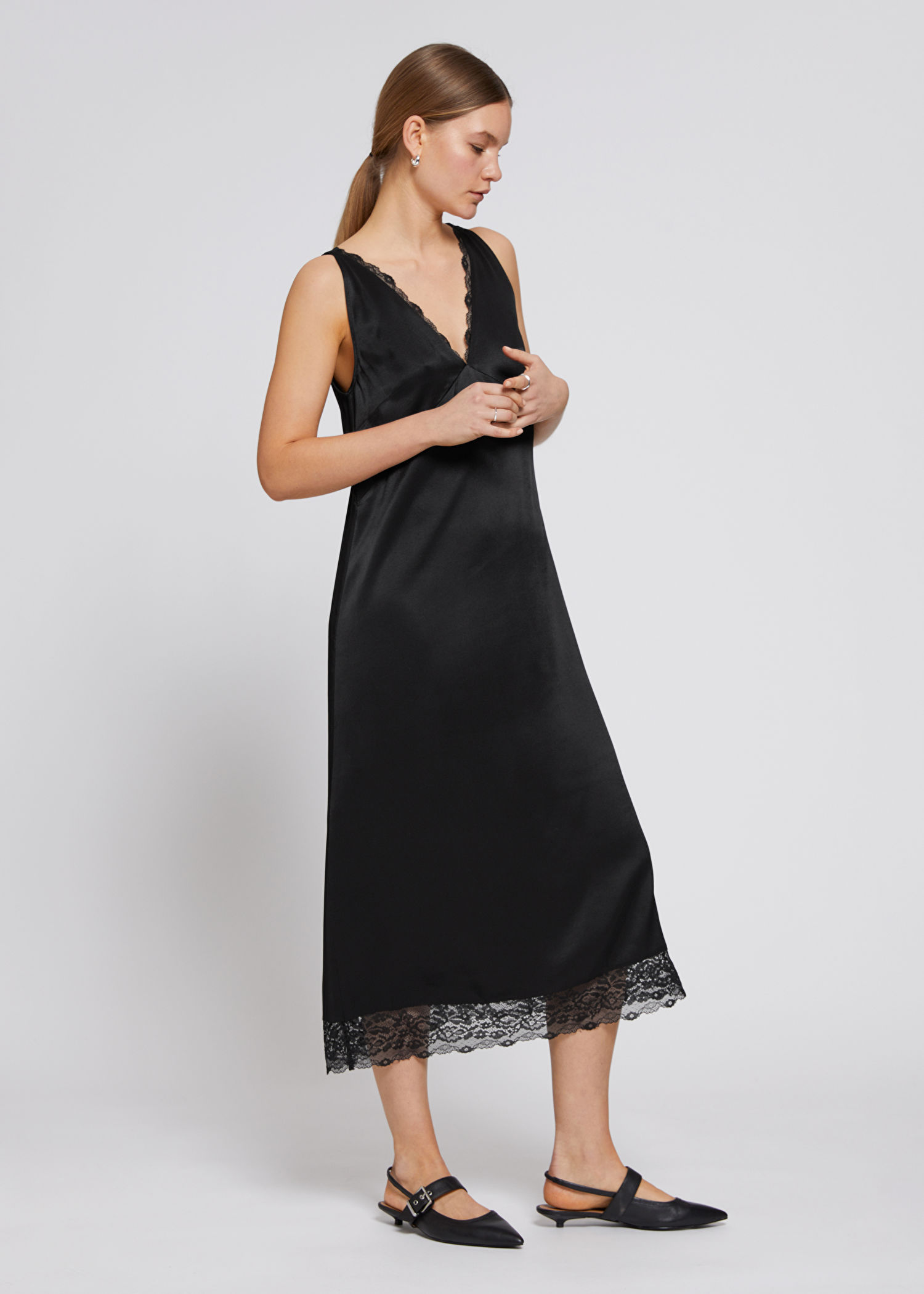 & OTHER STORIES Relaxed Lace-Trimmed Slip Dress | endource & OTHER STORIES Relaxed Lace-Trimmed Slip Dress | endource