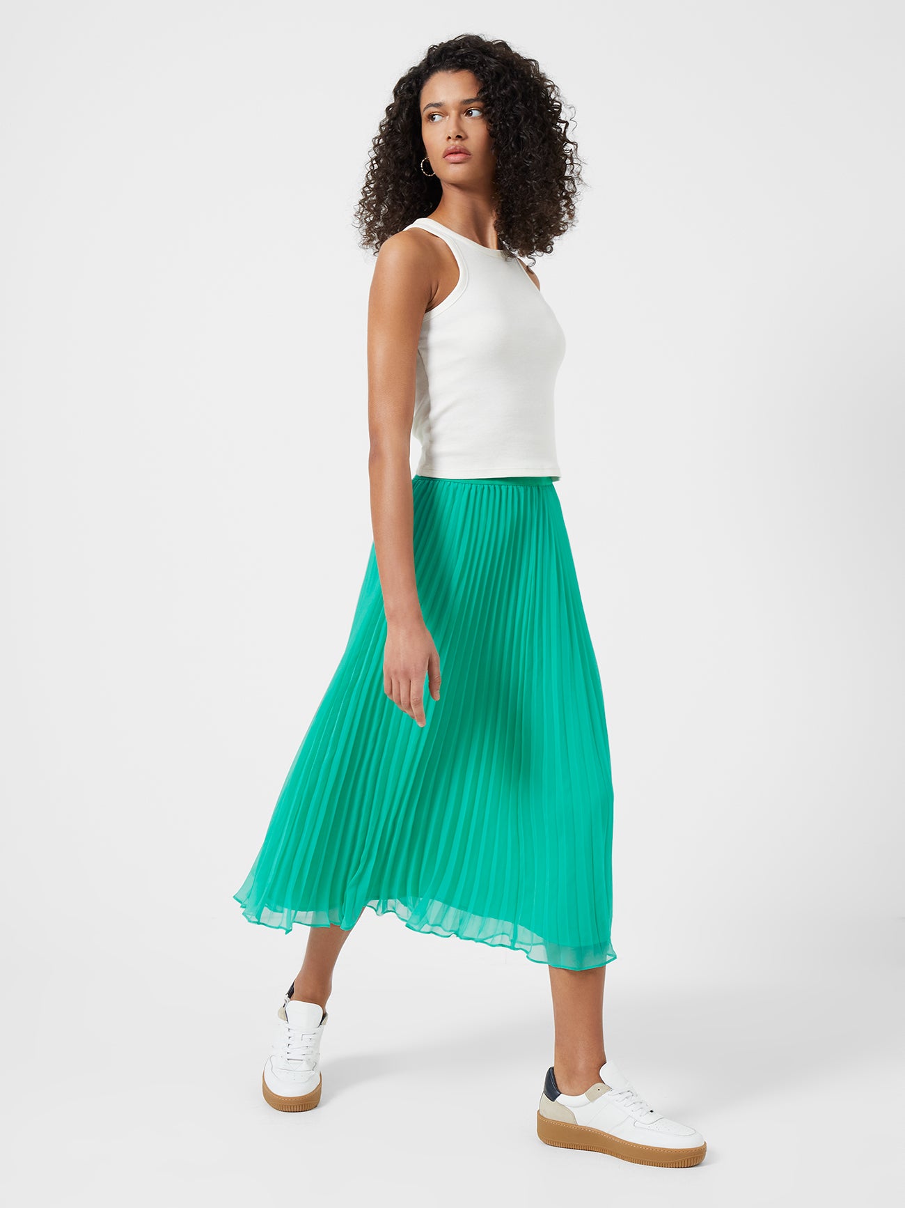 FRENCH CONNECTION Ella Pleated Midi Skirt | endource