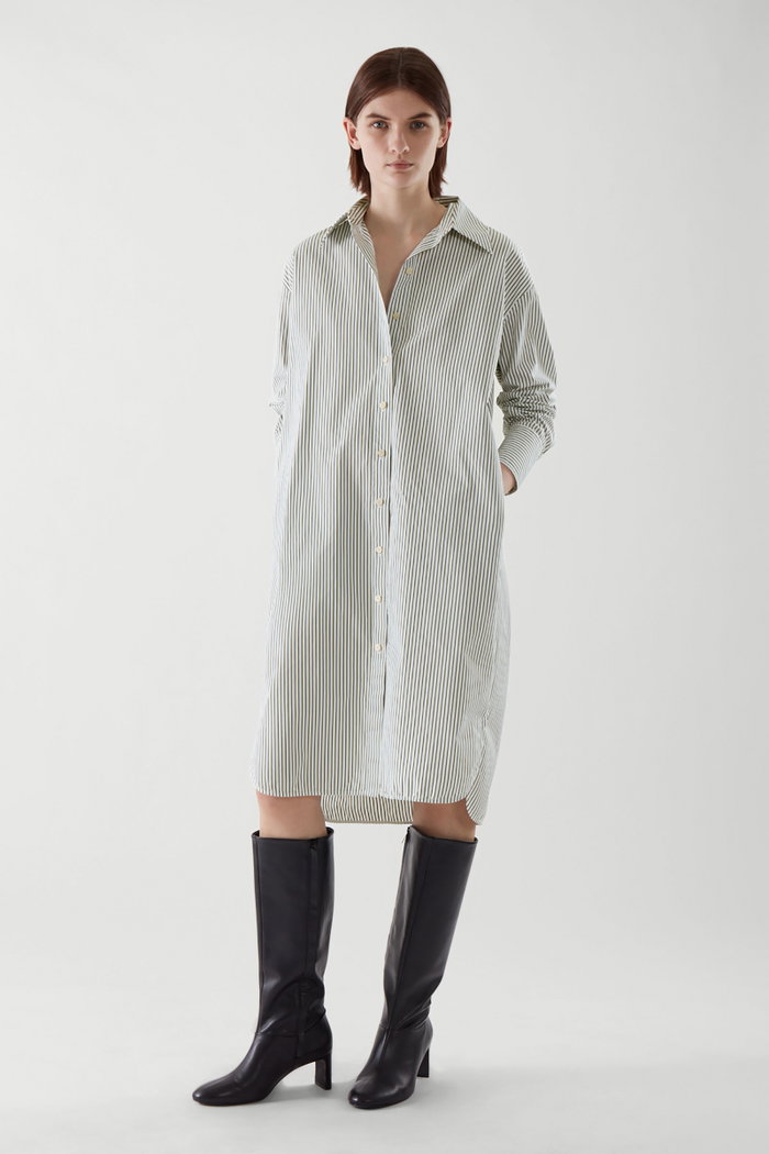 Coco Oversized-Shirt Circles Dress