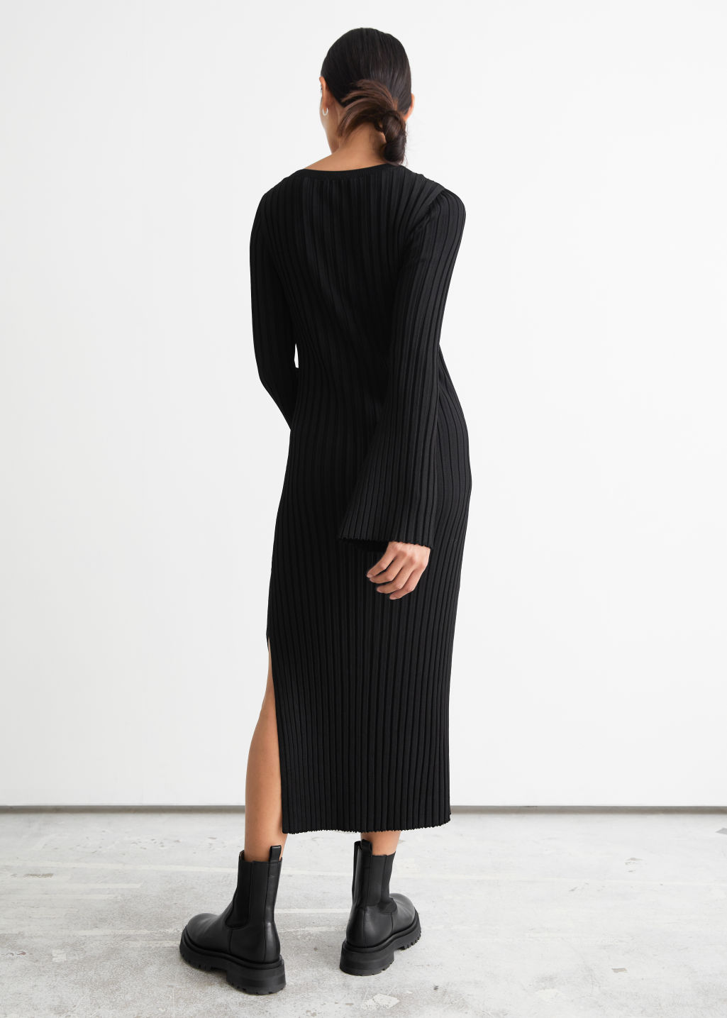 & OTHER STORIES Rib Knit Midi Dress | endource