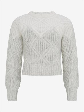 Weekday Ayla knitted jumper in grey marl