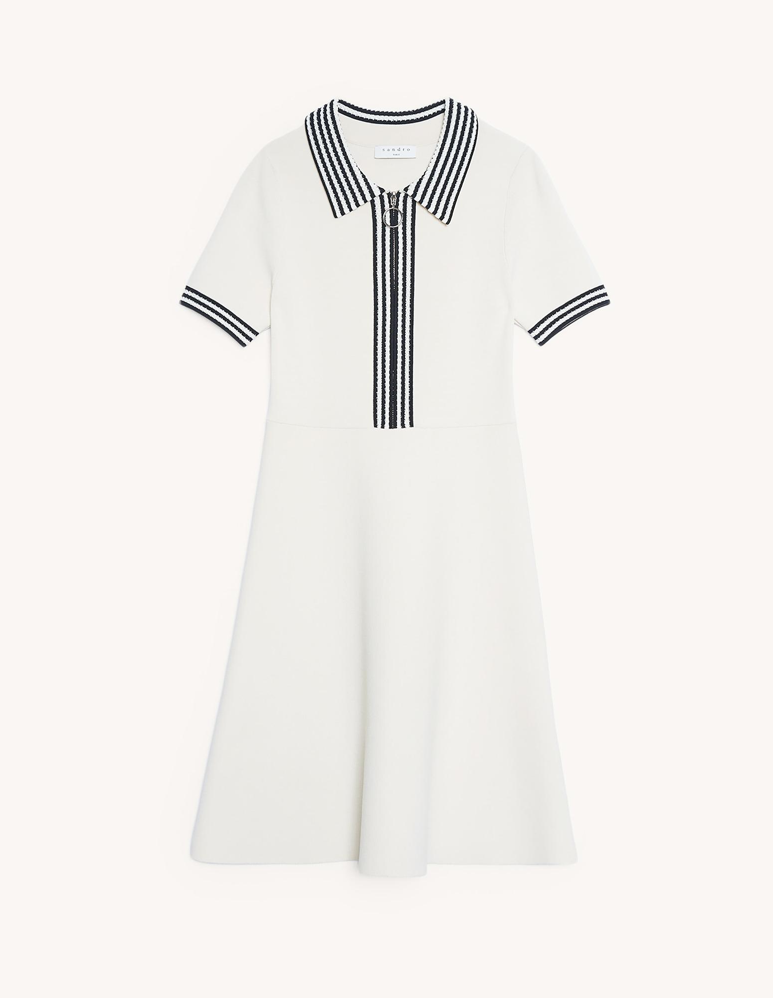 SANDRO Polo-Style Knitted Dress | endource