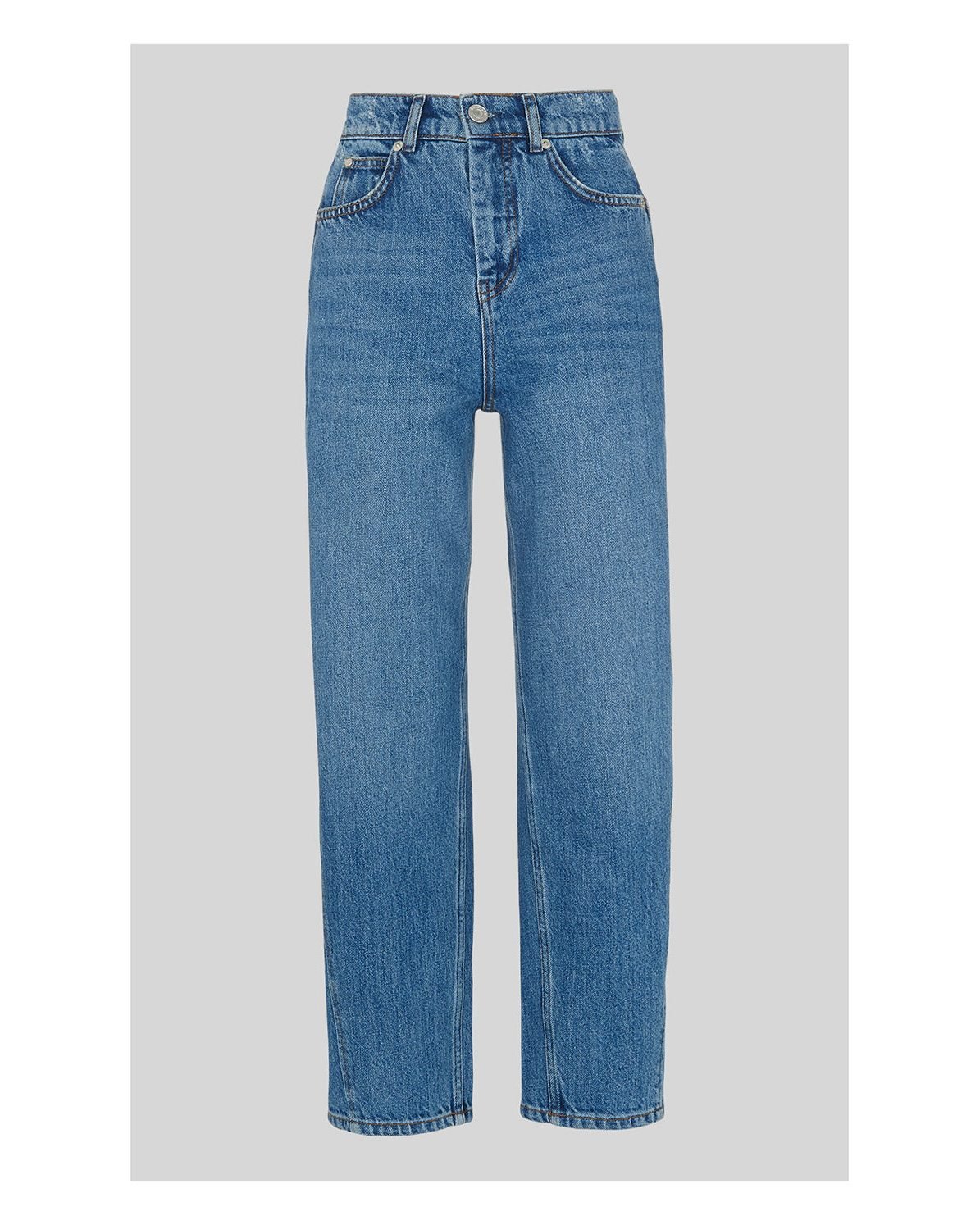 Blue Stretch High-Waisted Barrel-Leg Jeans, Whistles