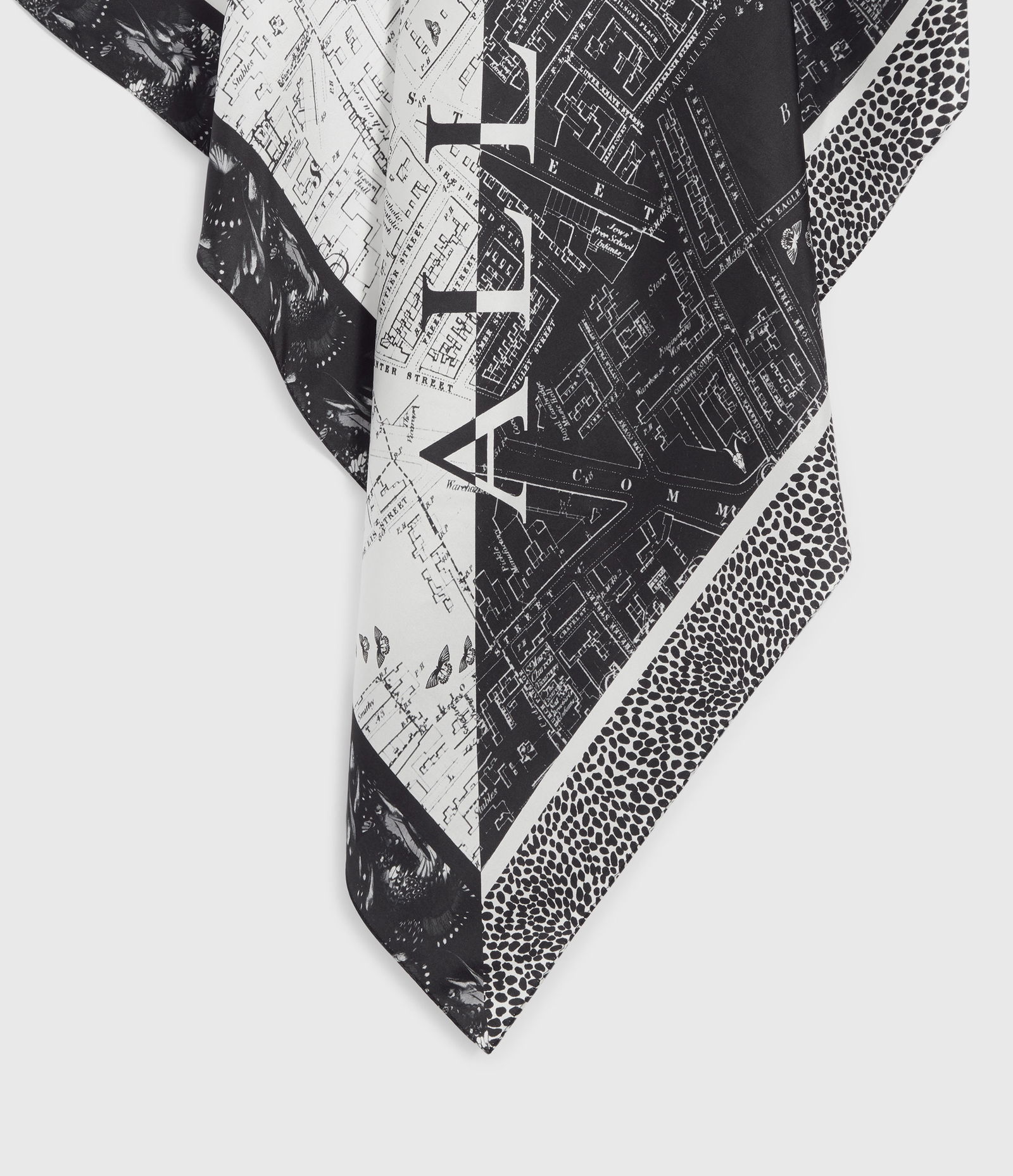ALLSAINTS Spitalfields Square Silk Scarf | endource