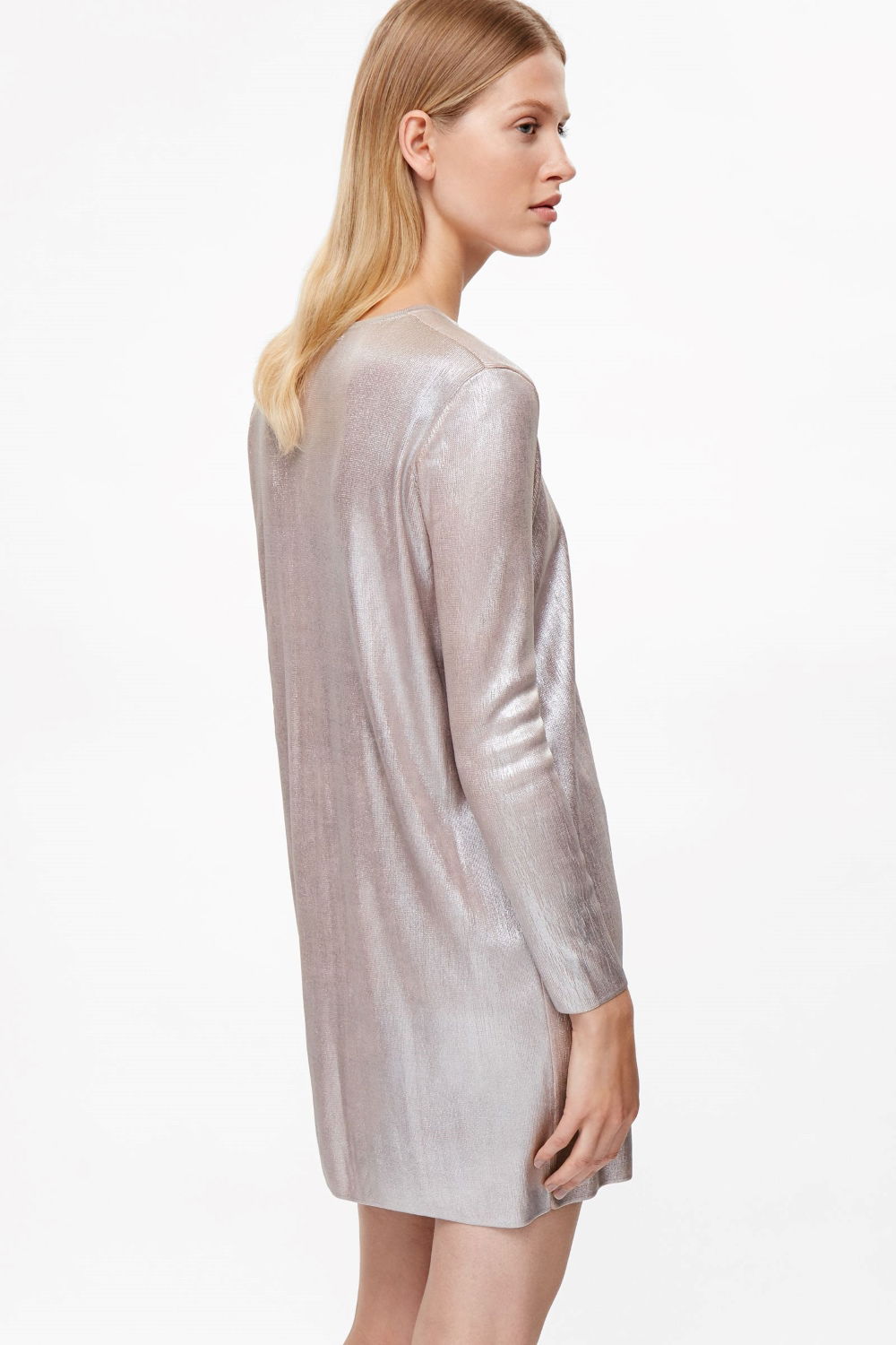 COS Metallic Coated Dress | endource