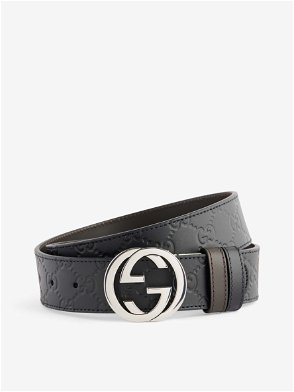 Burberry Double D-Ring Colorblock Leather Belt in Crimson/Limestone