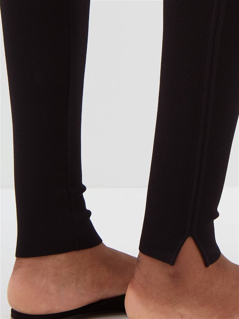 TOTÊME Compact Knit Leggings in Black