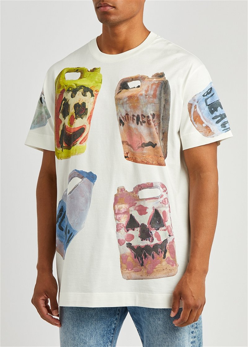 Givenchy X Josh Smith Green Appliquéd Cotton T-shirt