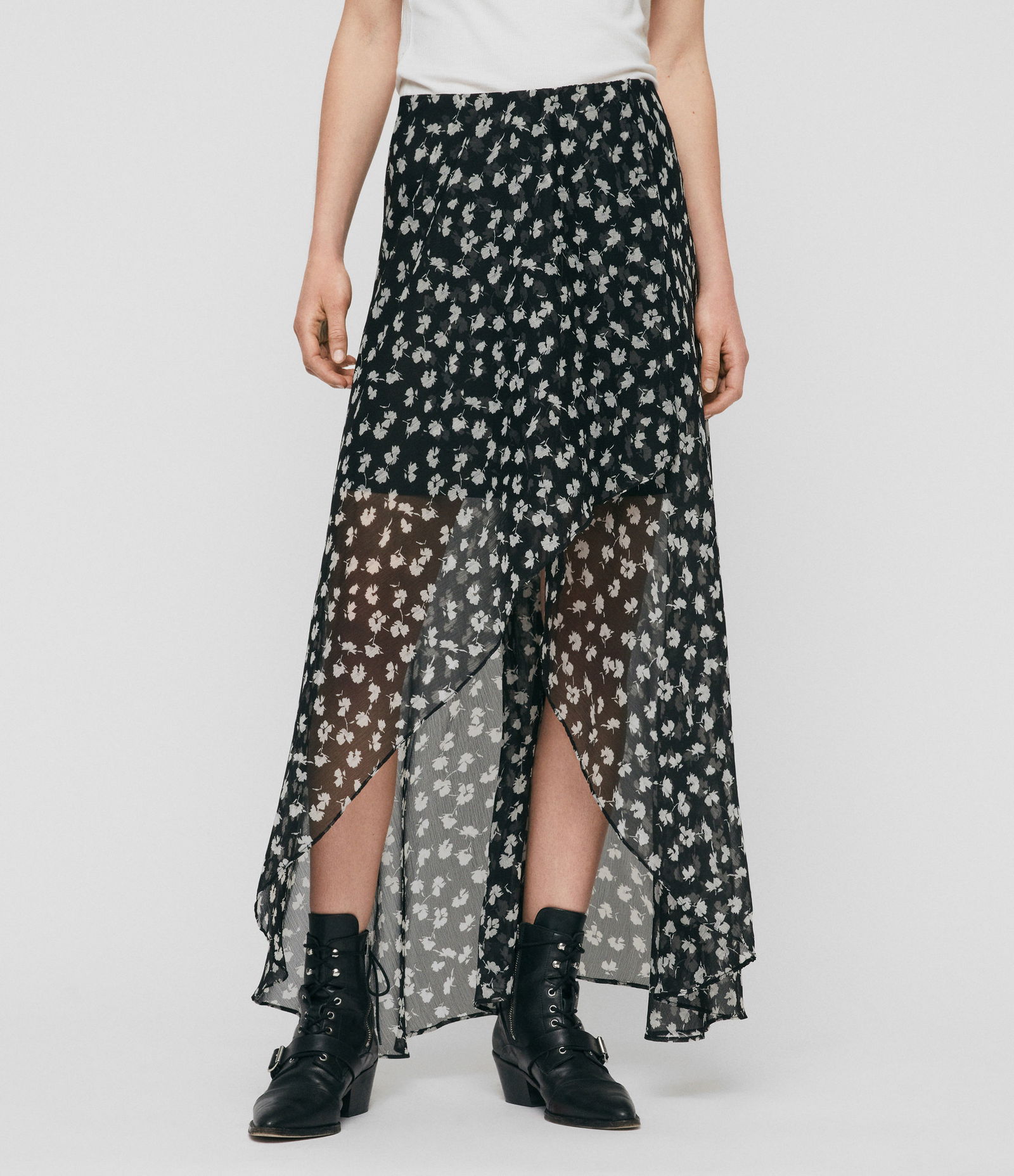 ALLSAINTS Slvina Scatter Skirt endource