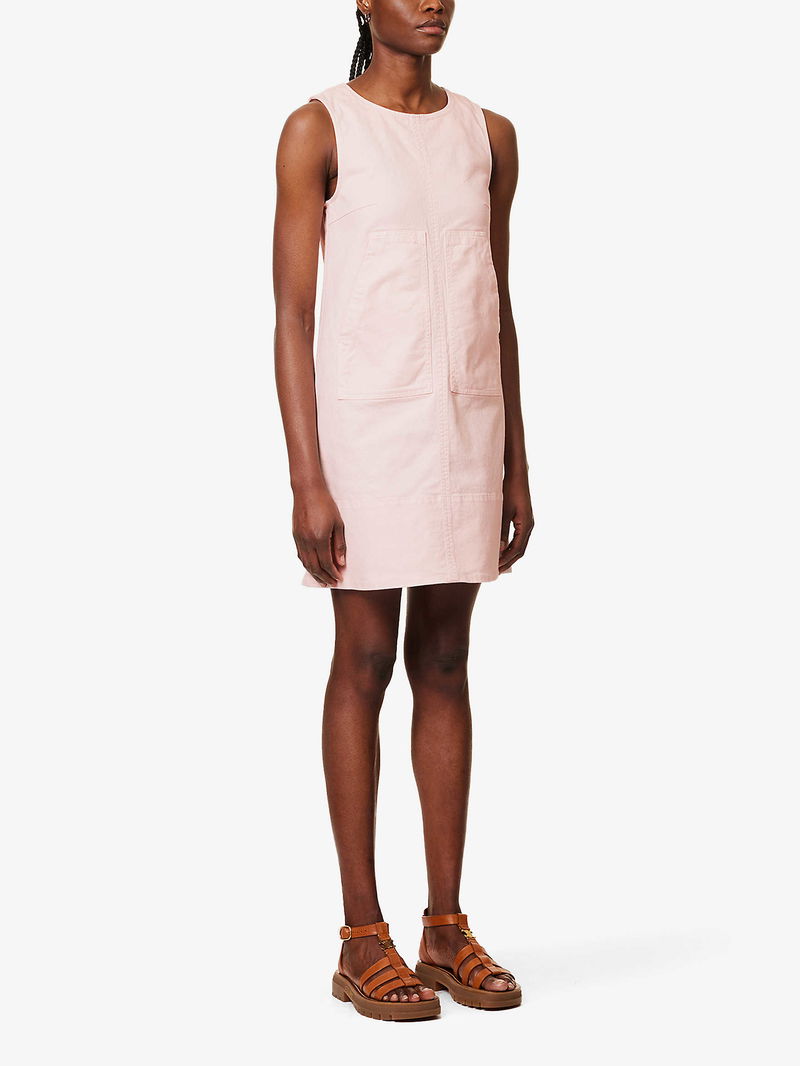 SOEUR Mitsouko A-Line Stretch-Organic Denim Mini Dress | endource