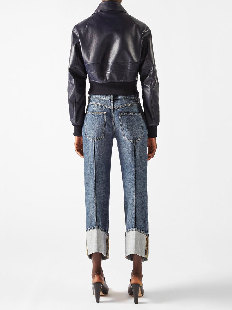 BOTTEGA PointCollar Leather Jacket Endource