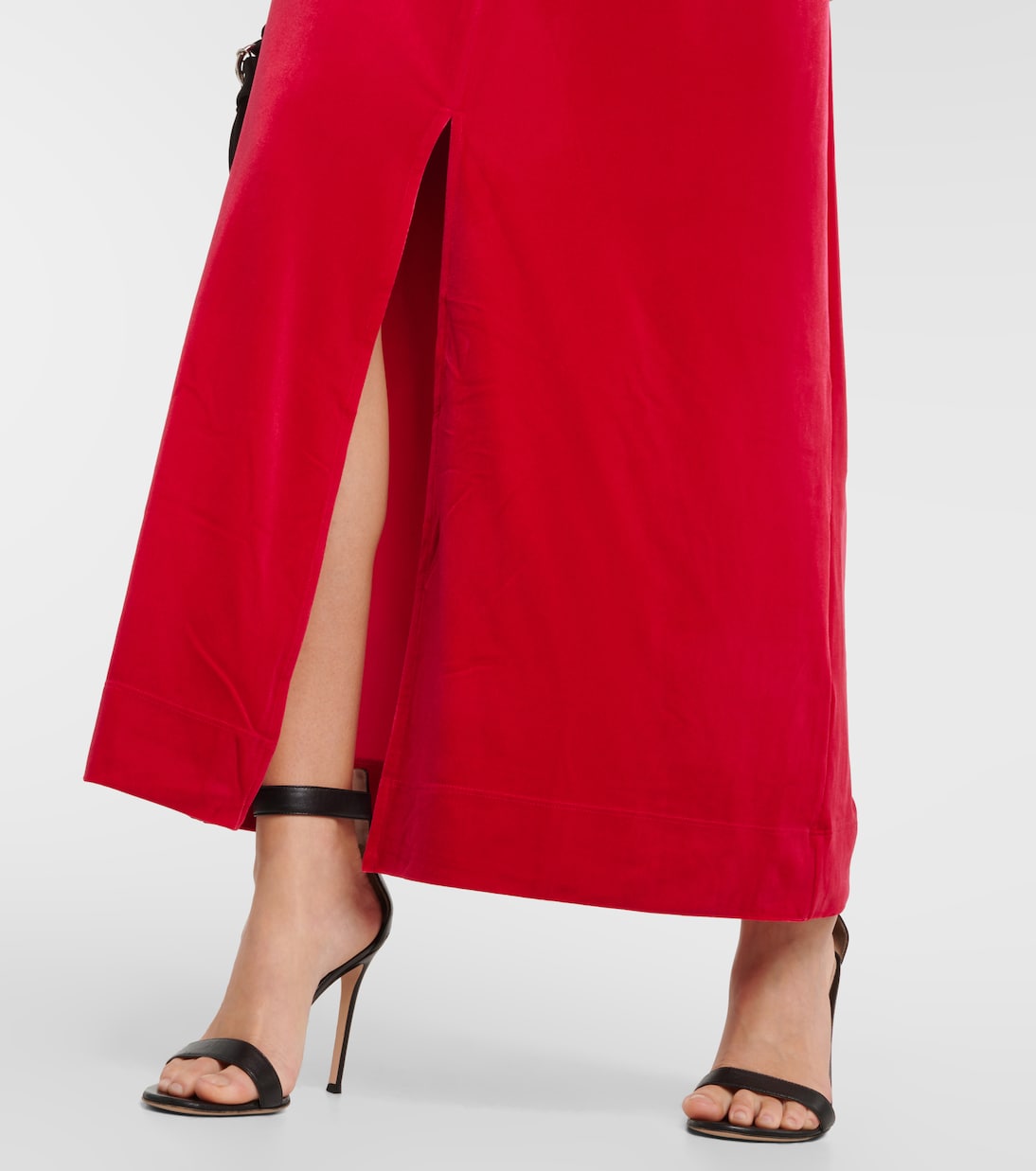 GANNI Velvet Midi Dress | endource