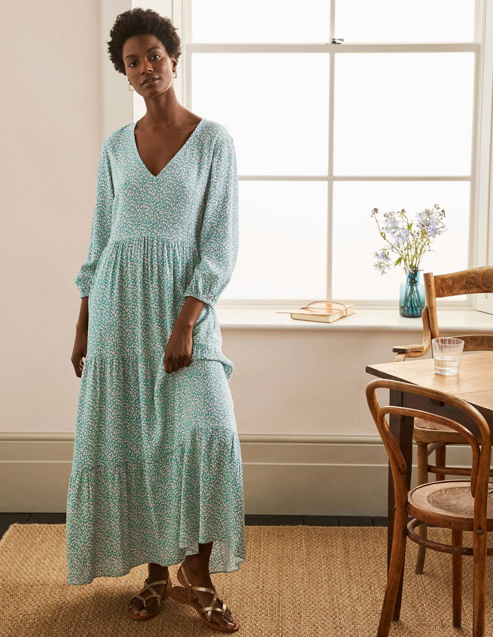 boden mutton sleeve maxi dress Boden | Dresses | New Boden Firework Bloom Navy Multicolor Mutton Sleeve  Maxi Dress 2