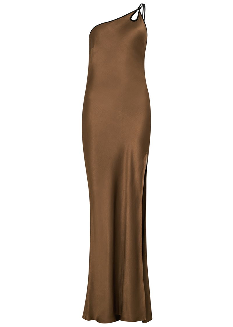 bec and bridge brown silk dress Bec + Bridge - ALROSE MAXI DRESS - DARK CHOCOLATE