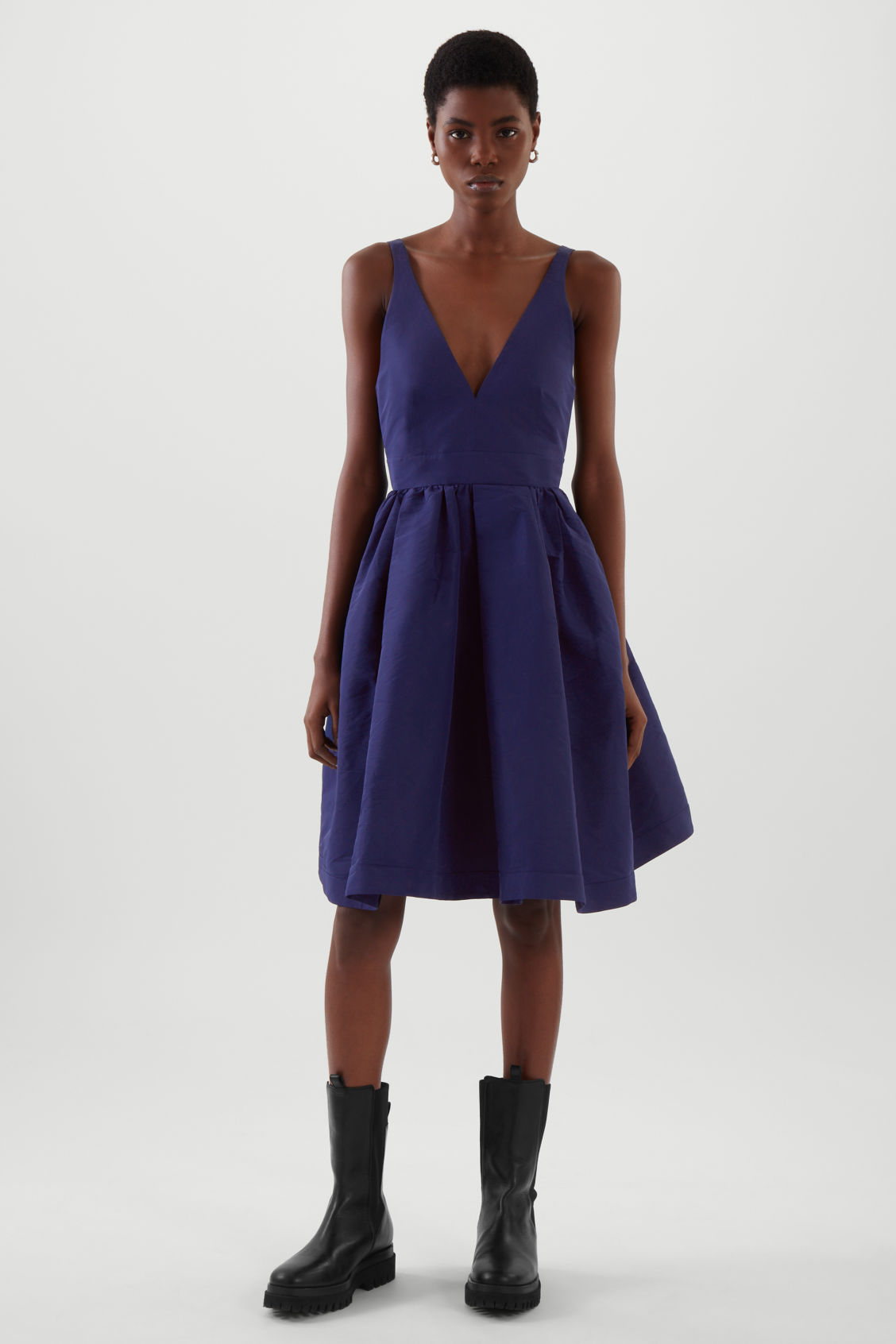deep v neck dress cos COS Deep V-neck Dress