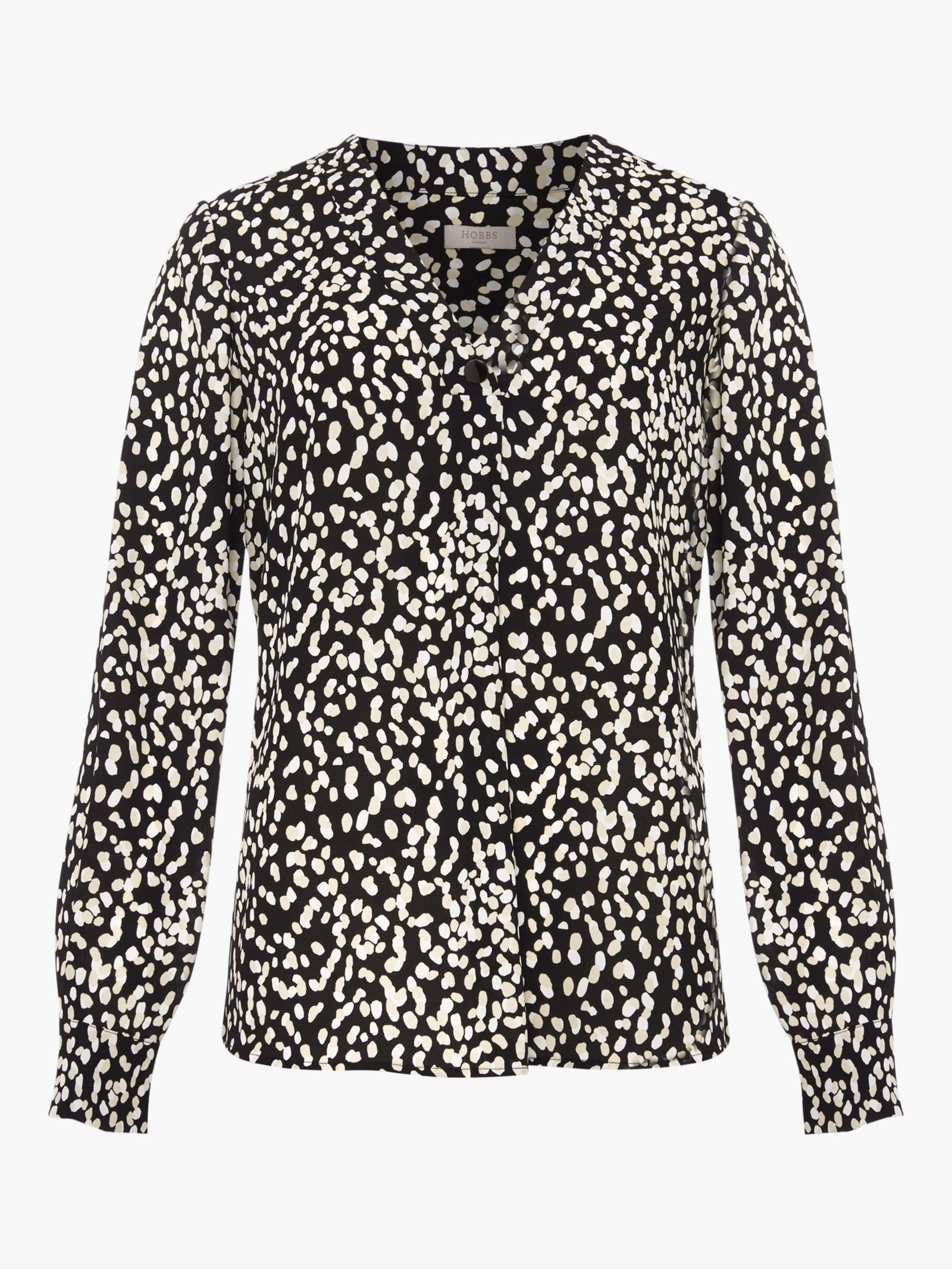 HOBBS Nelle Abstract Spot Blouse in Black/Multi | Endource