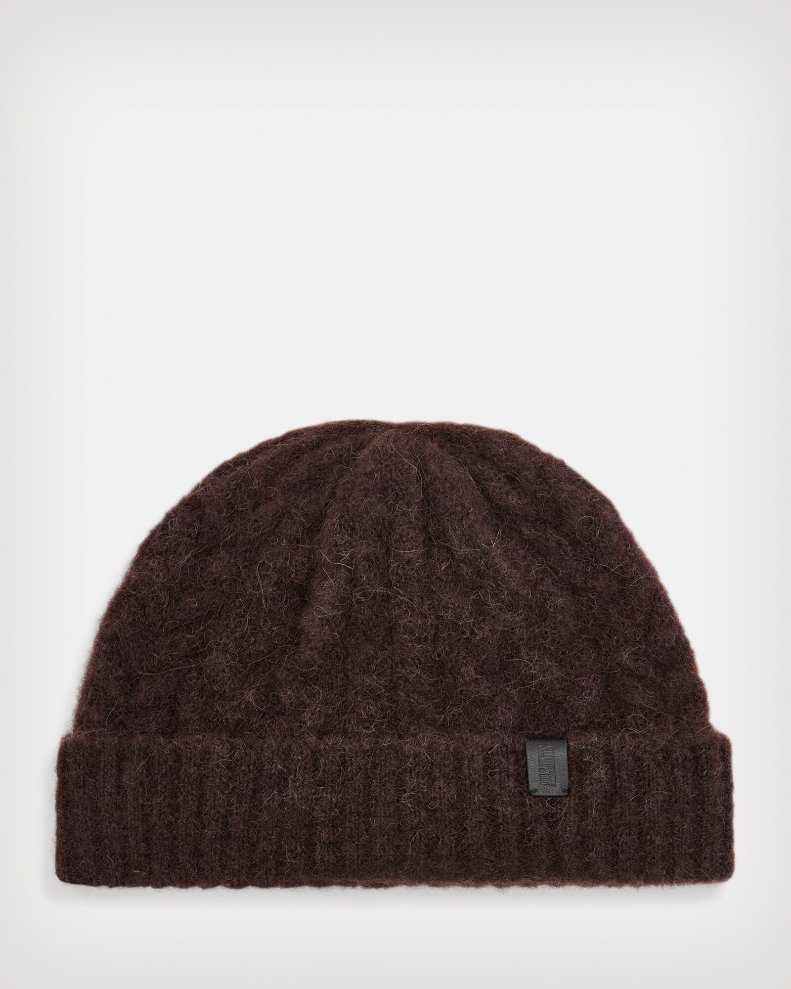 All Saints Beanie Hat Cable Knit Ganache Brown Marl Outdoor Streetwear Winter AllSaints Cable Knit Beanie Hat Ganache Brown Marl main image 2