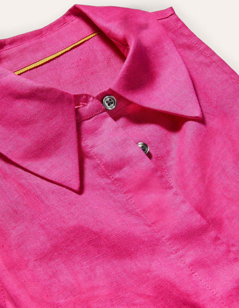 BODEN Kate Linen Shirt Dress in Pop Pansy Endource