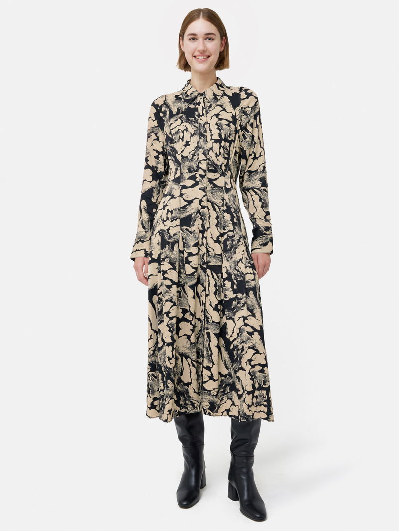 jigsaw shirt dress Cape Sleeve Belted Shirt Dress