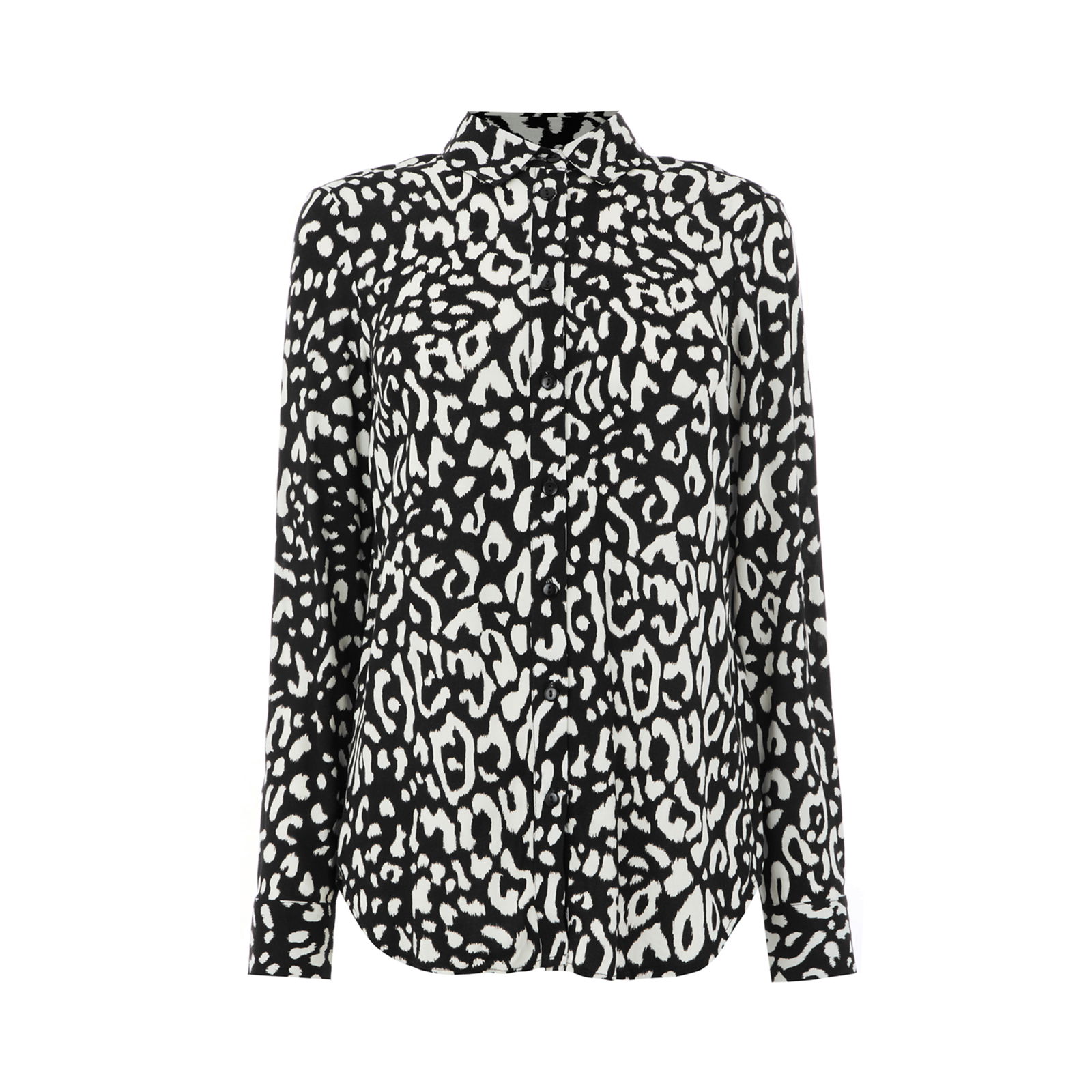 warehouse green leopard shirt