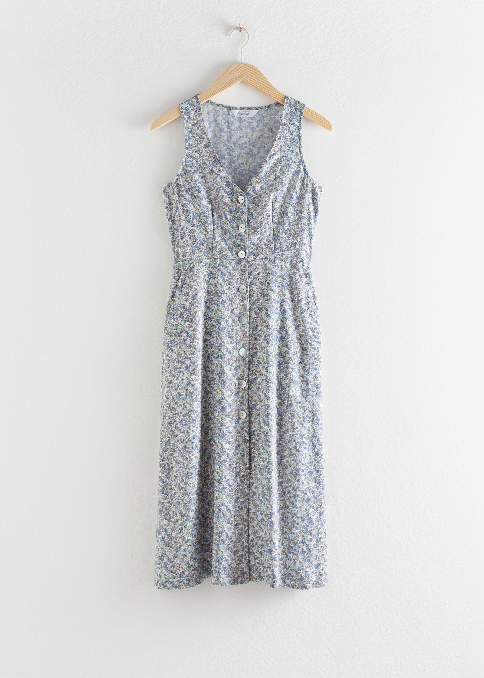 & other stories sleeveless button up midi dress & OTHER STORIES Sleeveless Button Up Midi Dress