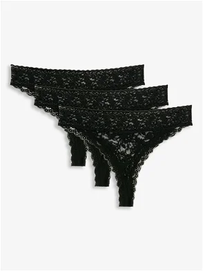 John Lewis ANYDAY Microfibre Short Knickers, Pack of 5, Black
