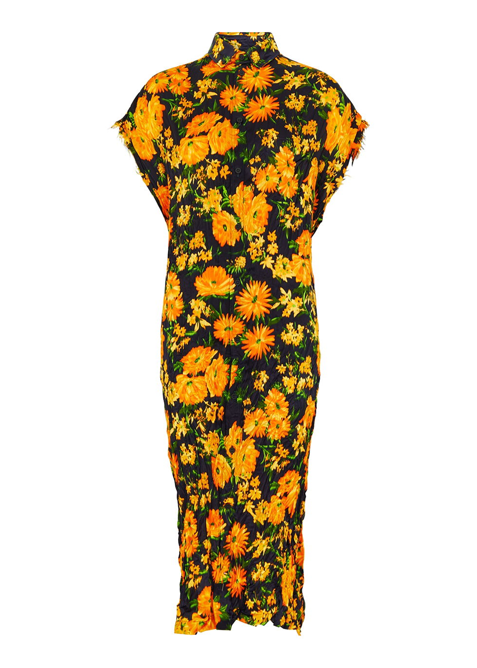 balenciaga floral backless dress Balenciaga Runway Floral Print Gown Look #30, Fall 2016 – Basha Gold main image 0