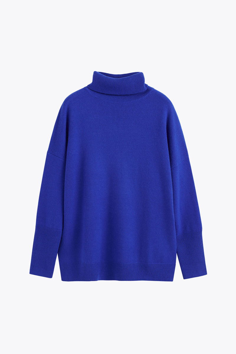 CHINTI PARKER Cobalt Cashmere Rollneck Sweater endource