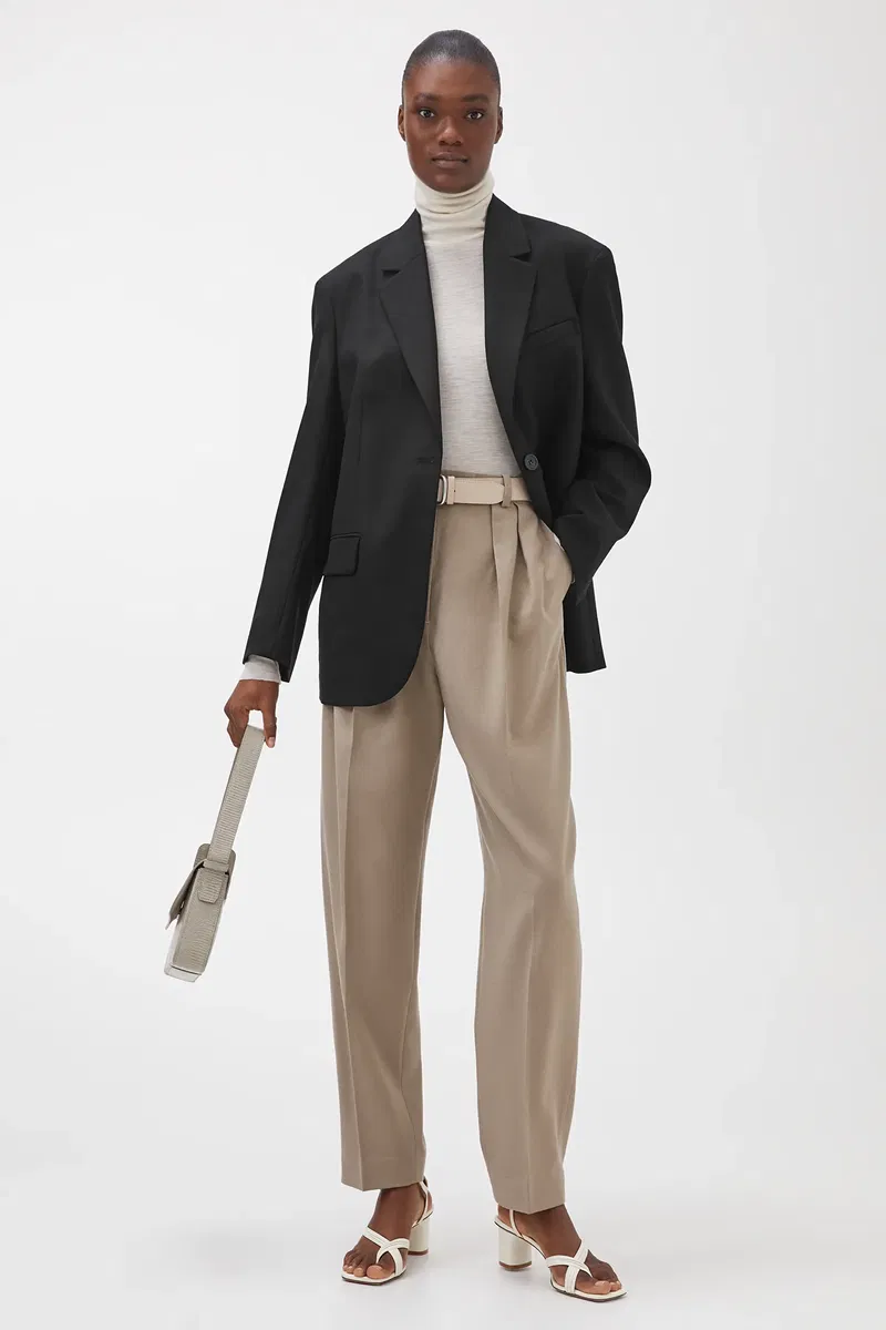 ARKET Oversized Wool Hopsack Blazer Endource