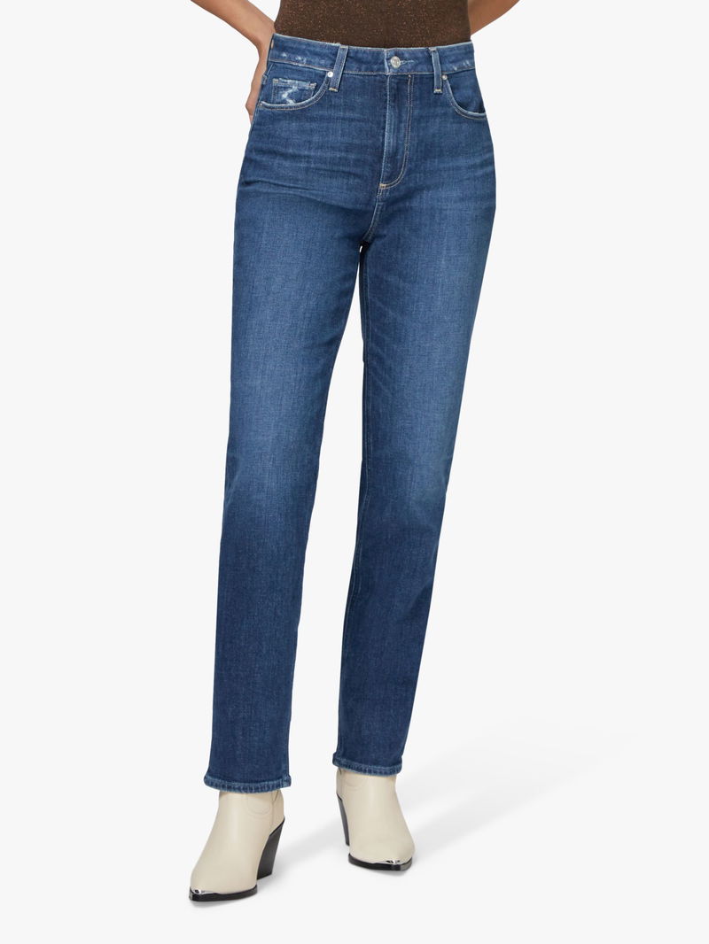 Straight Fit High Rise Vintage Blue Ankle Jeans