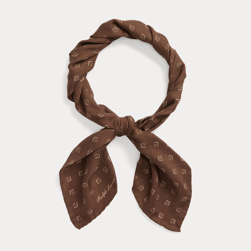 RALPH LAUREN PURPLE LABEL Geometric Cashmere-Silk Neckerchief