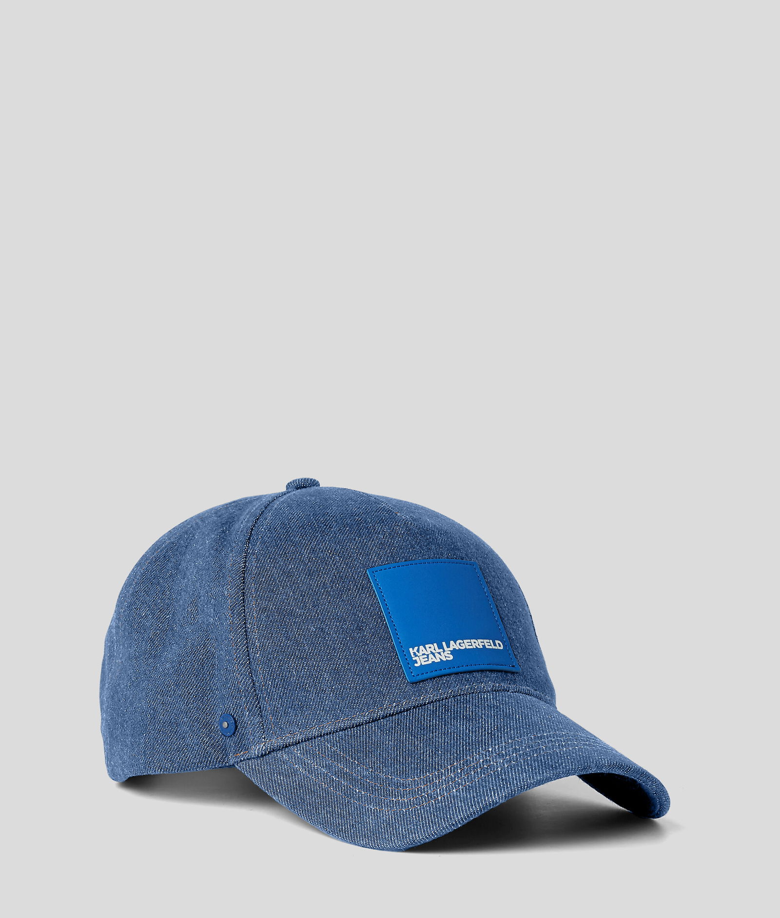 KARL LAGERFELD KLJ Logo Patch Denim Cap | endource