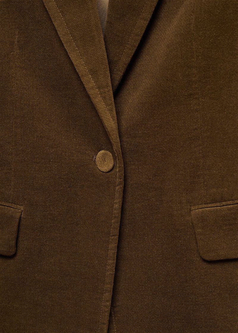 Velveteen suit jacket