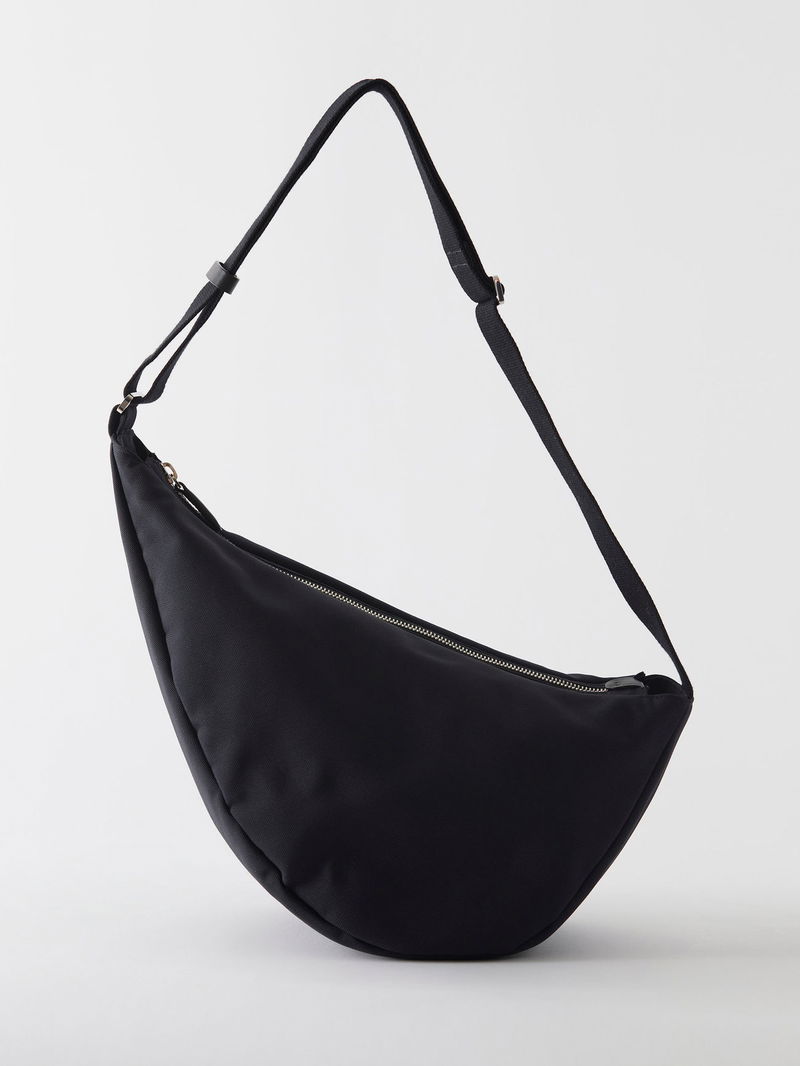 Slouchy banana leather crossbody bag The Row Black in Leather