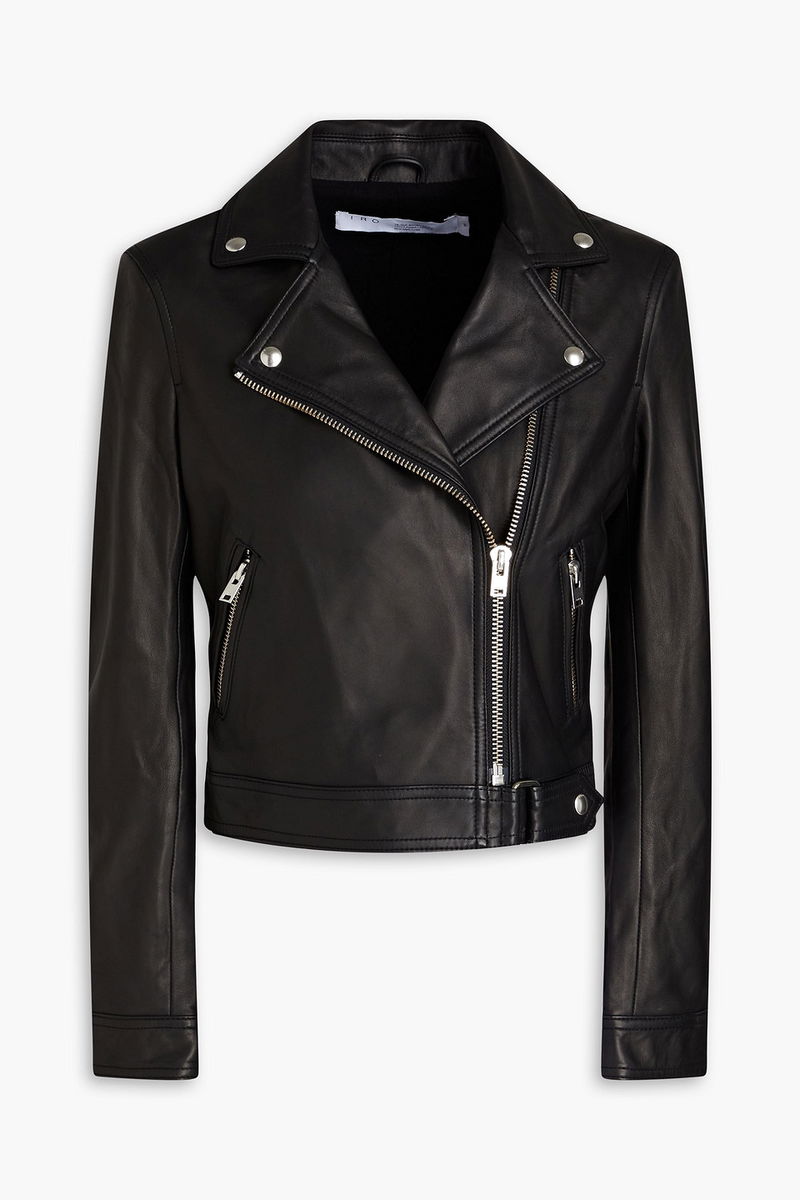 IRO Kolmar Leather Biker Jacket in Black | Endource