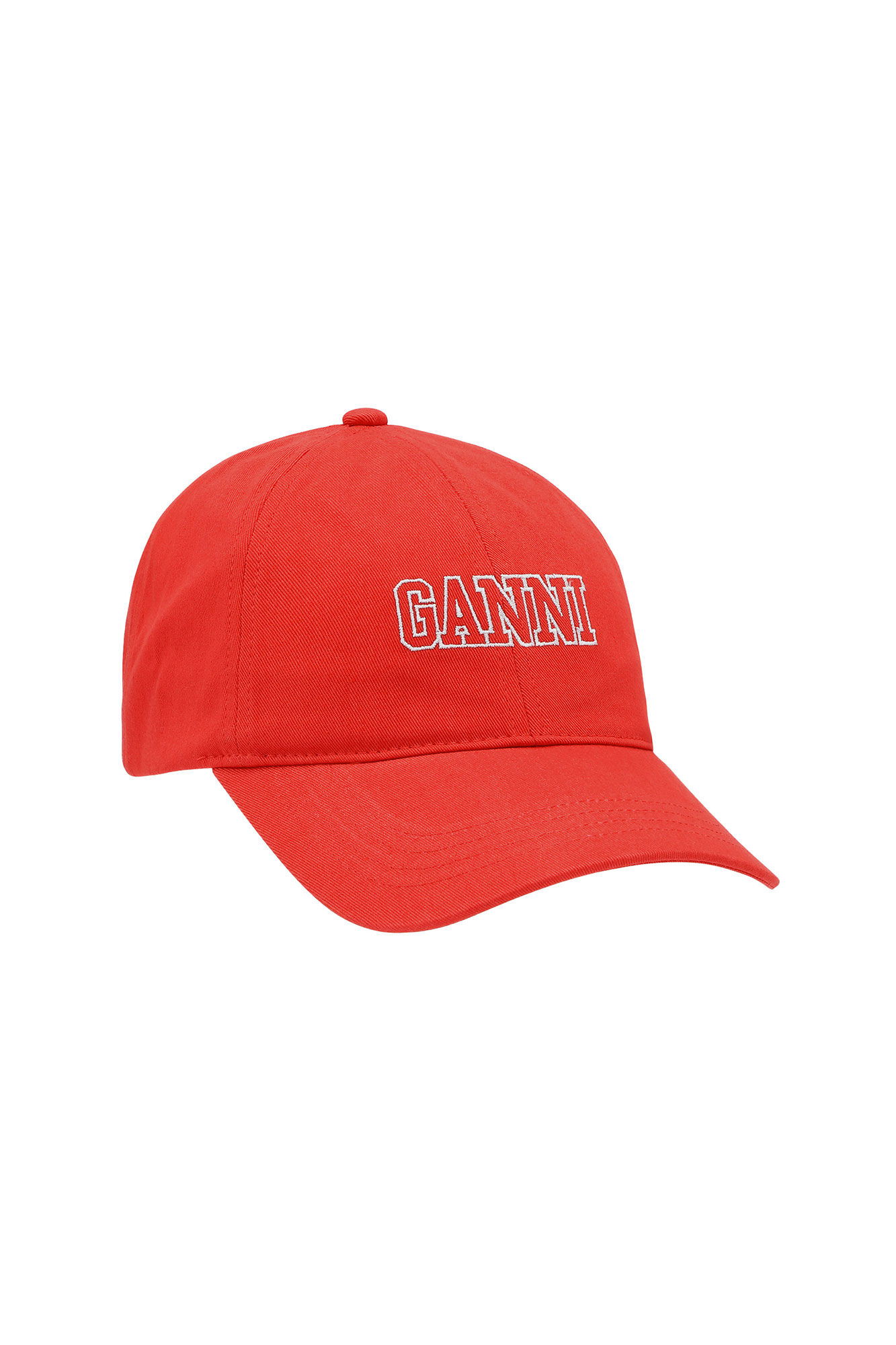 Red Ganni Baseball Cap Racing Red Red Leopard Cap | GANNI US main image 4