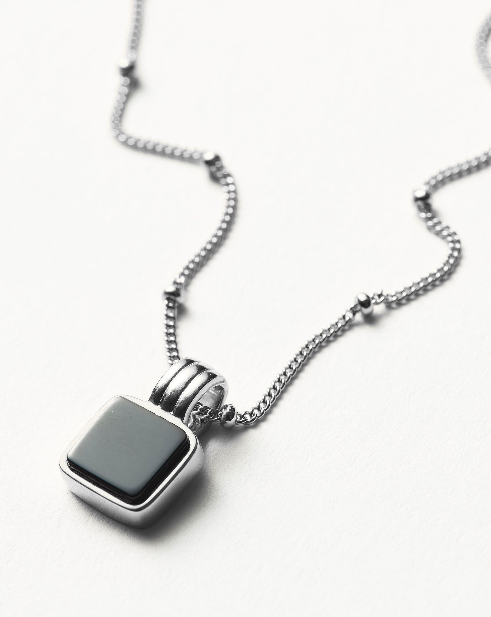 MISSOMA Missoma x Lucy Williams - Square Onyx Gemstone Necklace 