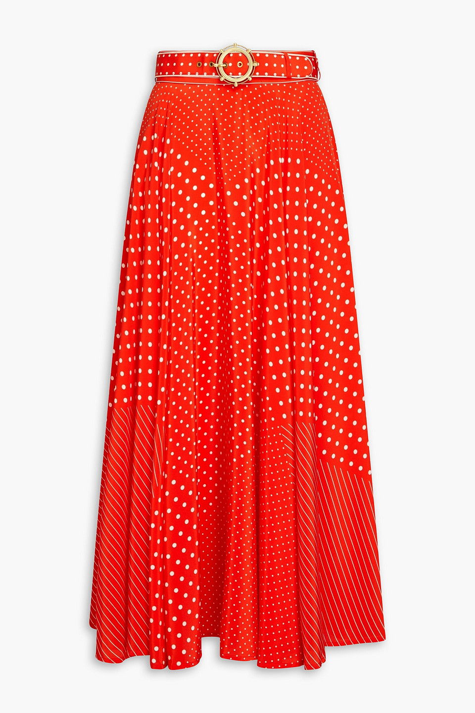 Silk Tiered Polka Dot Skirt (S)
