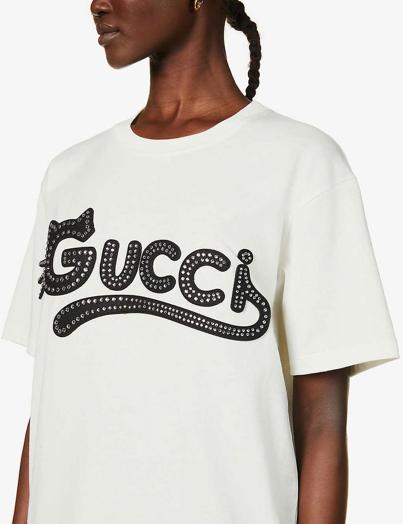 gucci snake t shirt white