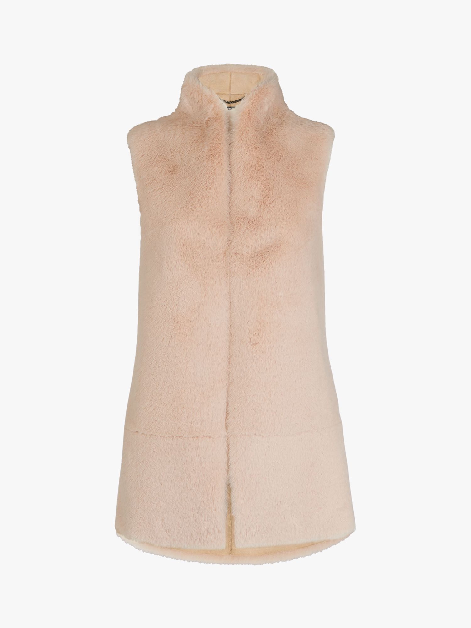 WHISTLES Faux Fur Gilet in Beige Endource