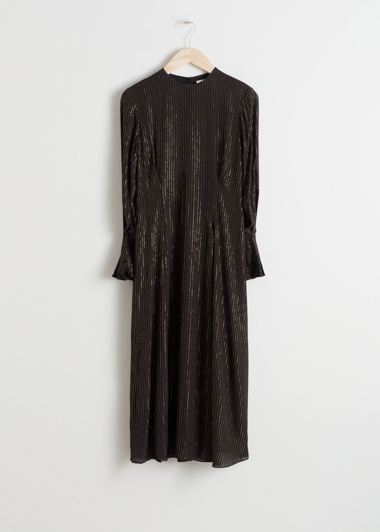 & OTHER STORIES Metallic Pinstripe Maxi Dress | endource