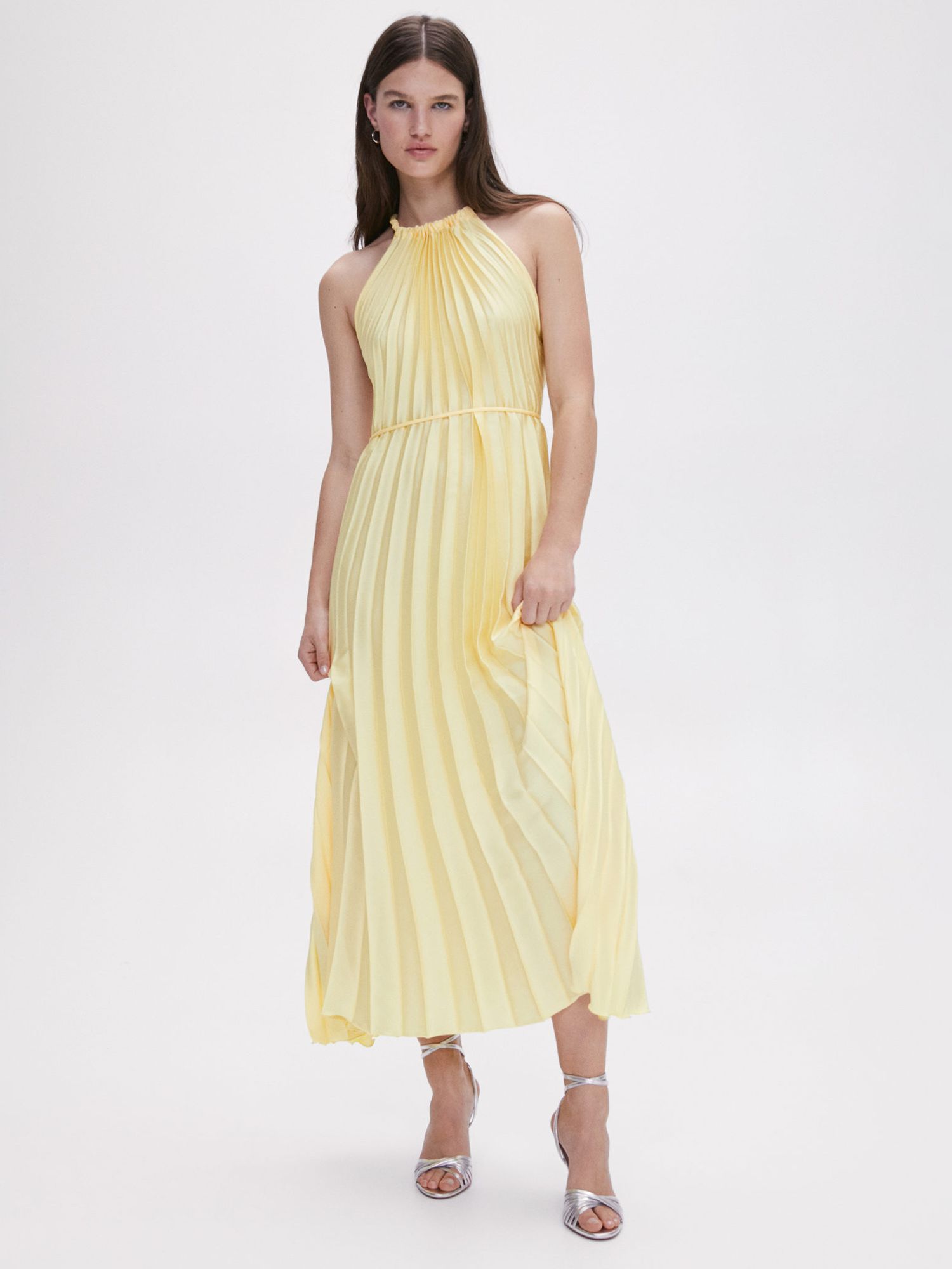 fitted lace wedding dress Sol Tie Maxi Dress in Mango