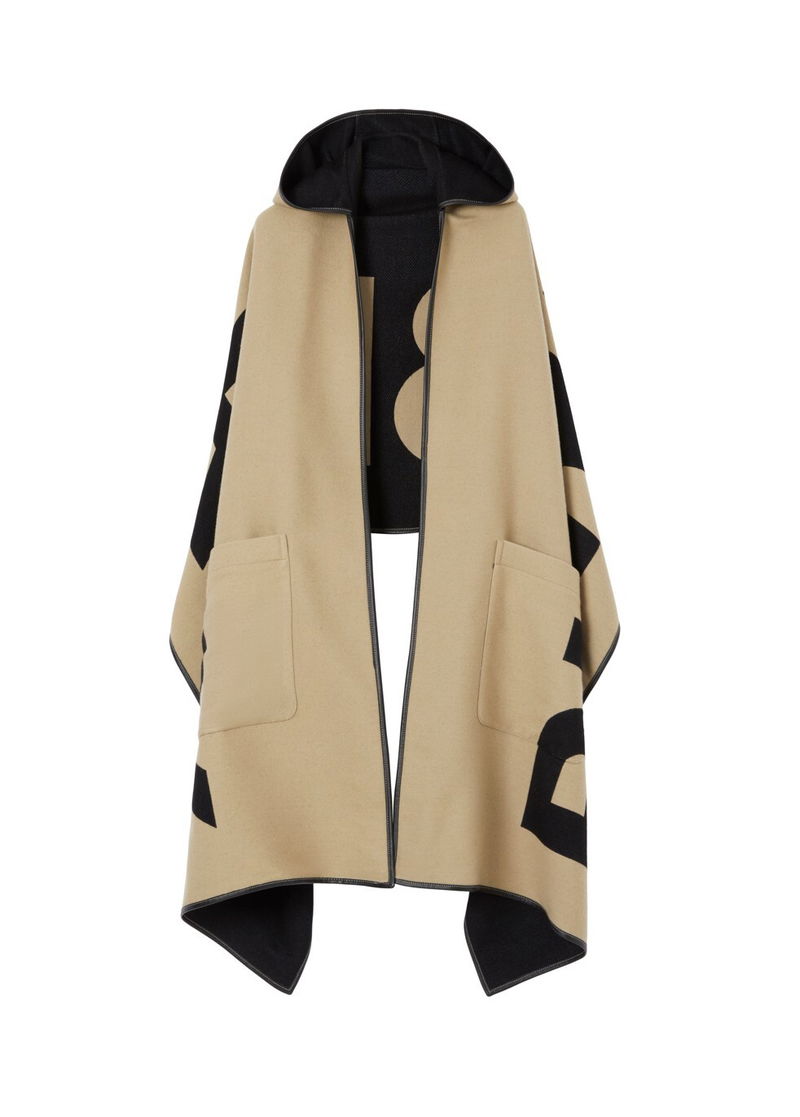 burberry rosa hooded wool cape