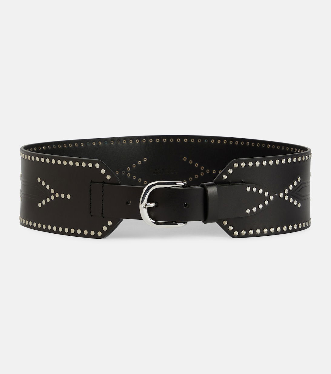 ISABEL MARANT Telma Embellished Leather Belt in Black | Endource