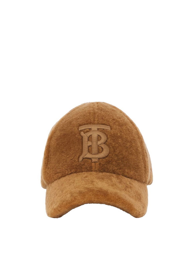 BURBERRY Monogram Motif Shearling Baseball Cap | endource